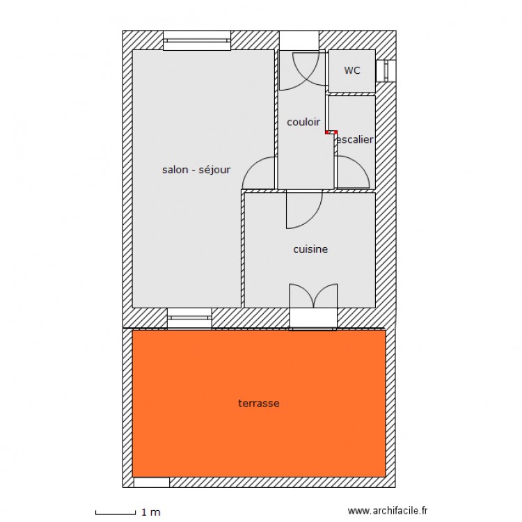 RDC_existant. Plan de 0 pièce et 0 m2