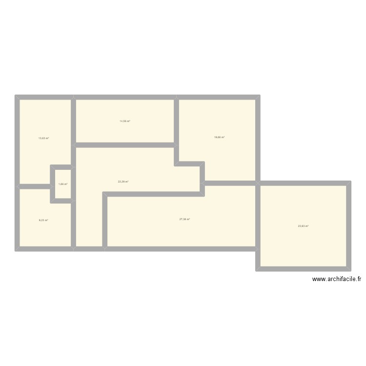 Electricite. Plan de 8 pièces et 132 m2