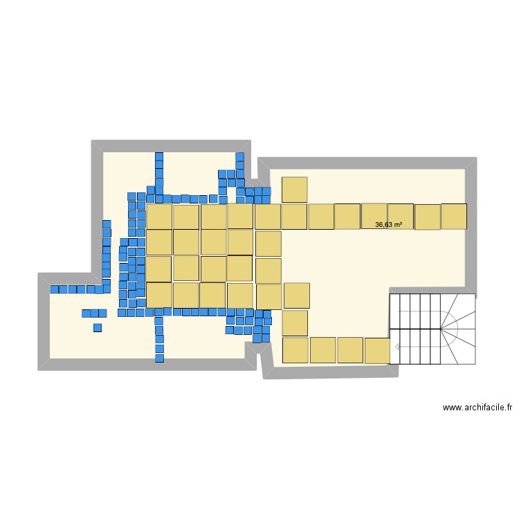 Rez de jardin calepinage. Plan de 0 pièce et 0 m2