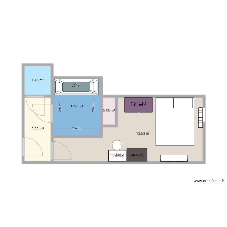 CHAMBRE T2. Plan de 0 pièce et 0 m2