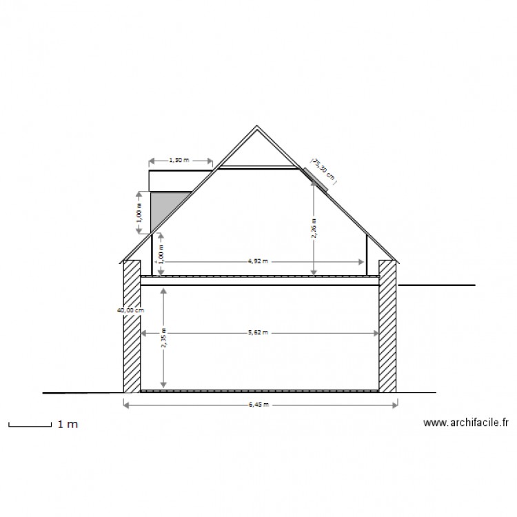 profil1. Plan de 0 pièce et 0 m2