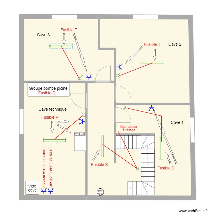 Cave. Plan de 0 pièce et 0 m2