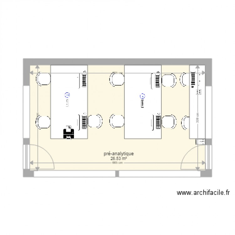 pré analytique. Plan de 0 pièce et 0 m2