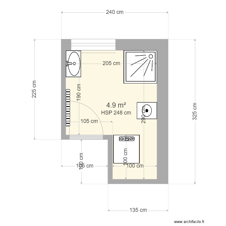 salle de bain meme ok. Plan de 0 pièce et 0 m2