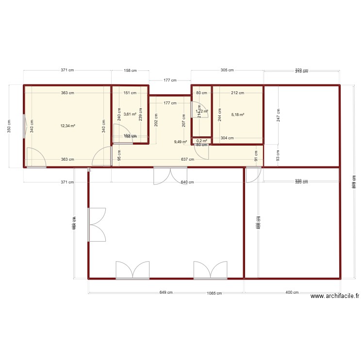 Plan maison de Régusse 2024. Plan de 6 pièces et 33 m2