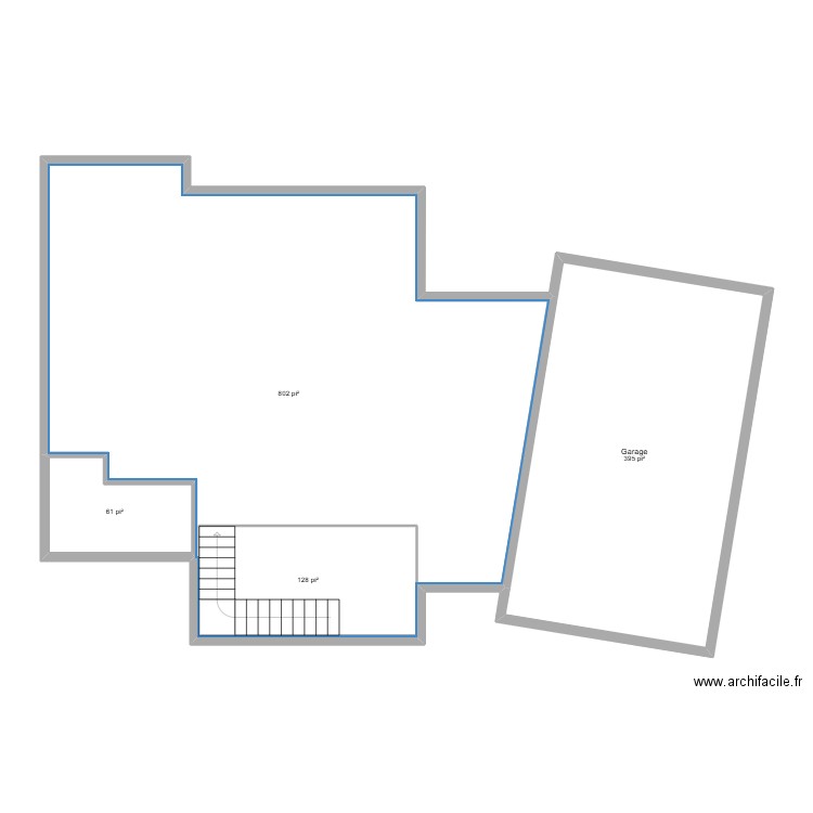 Plan maison champ. Plan de 4 pièces et 141 m2