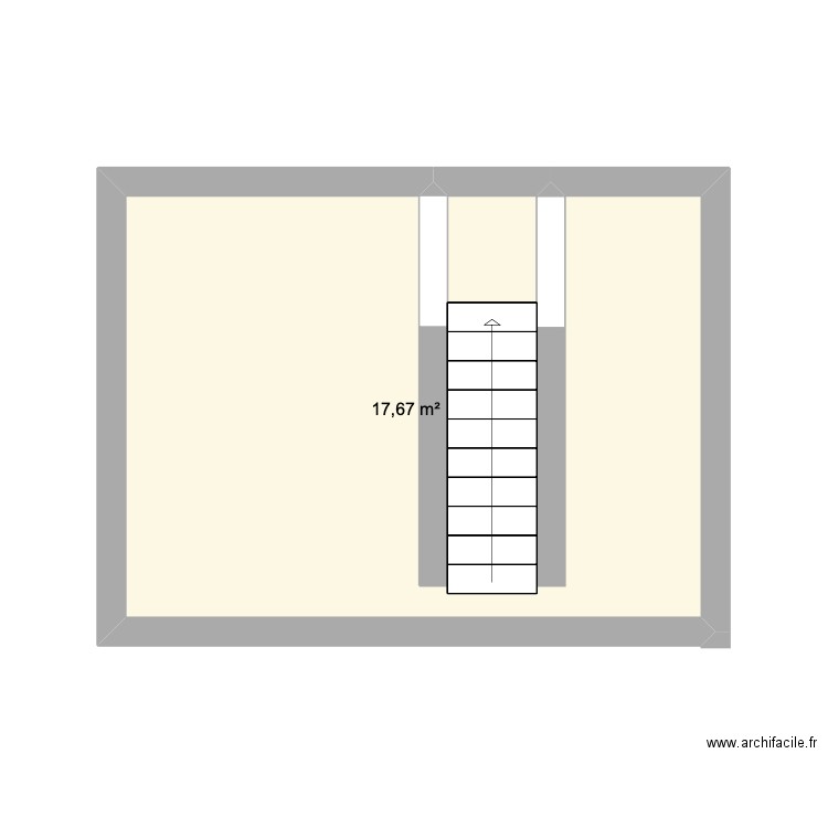 2E ETAGE . Plan de 1 pièce et 18 m2