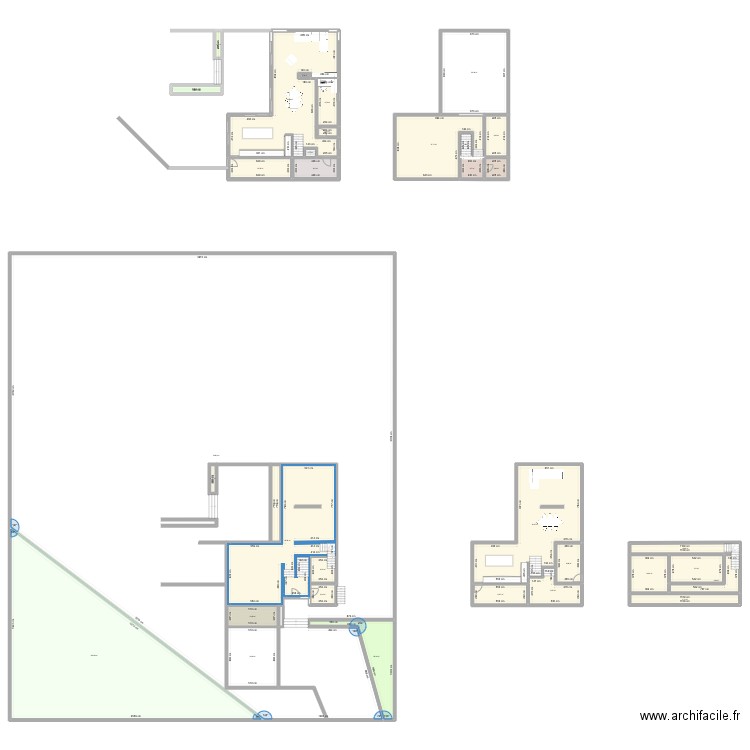 noidré 1. Plan de 34 pièces et 2431 m2