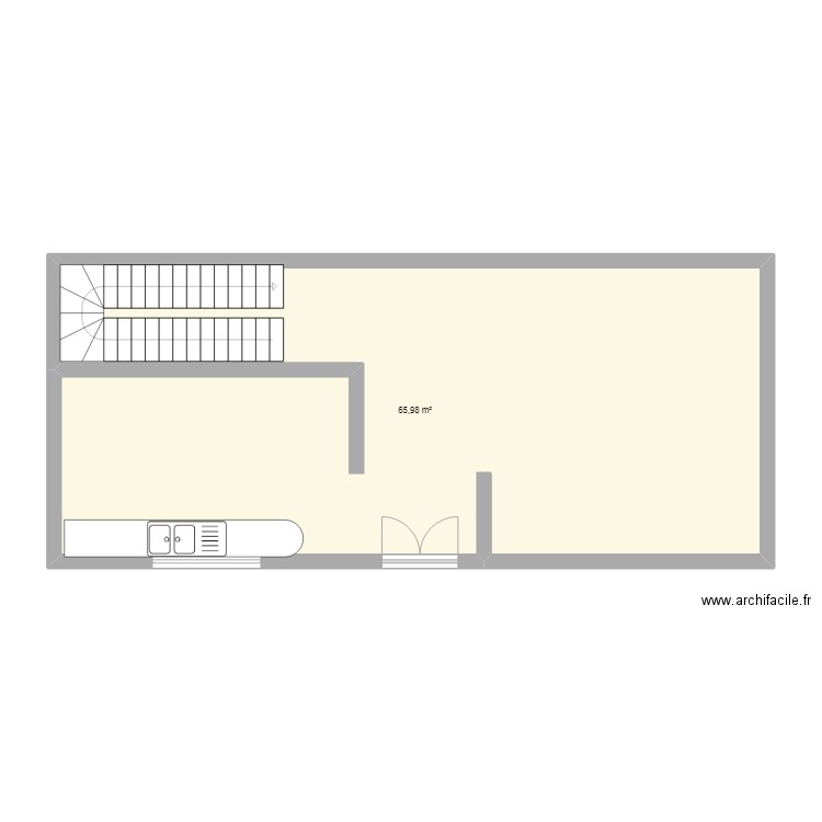 maison bled . Plan de 1 pièce et 66 m2