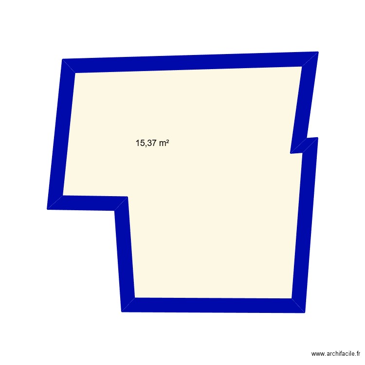 ale b. Plan de 1 pièce et 15 m2