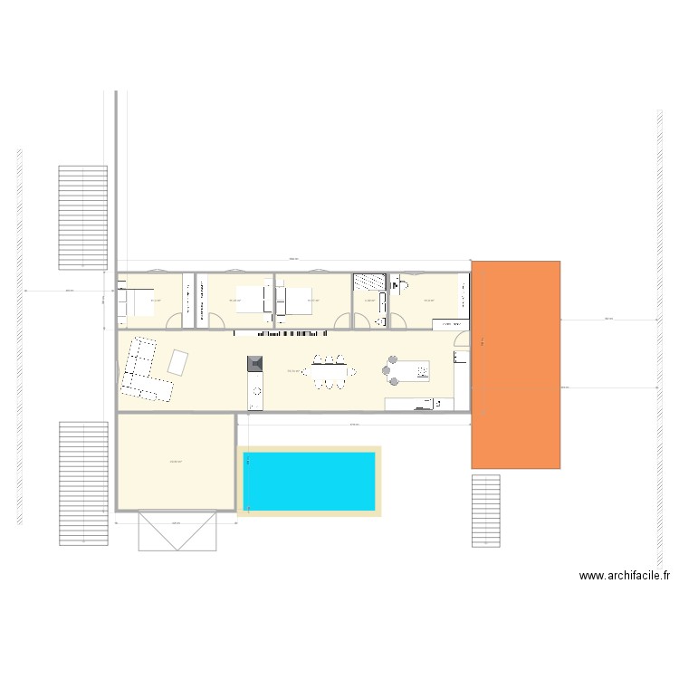 st hilaire. Plan de 7 pièces et 156 m2