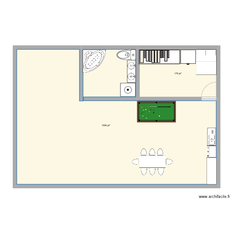 Maison de reve . Plan de 2 pièces et 118 m2