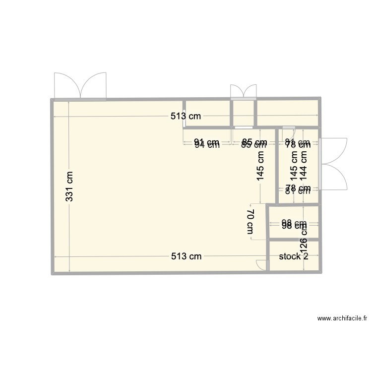 gonesse. Plan de 2 pièces et 17 m2