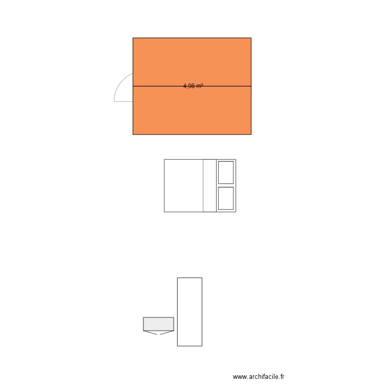 plan de chalet . Plan de 1 pièce et 5 m2