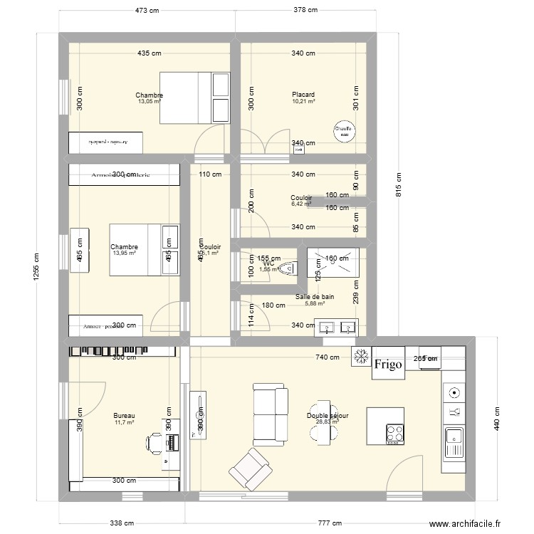 home2. Plan de 8 pièces et 101 m2