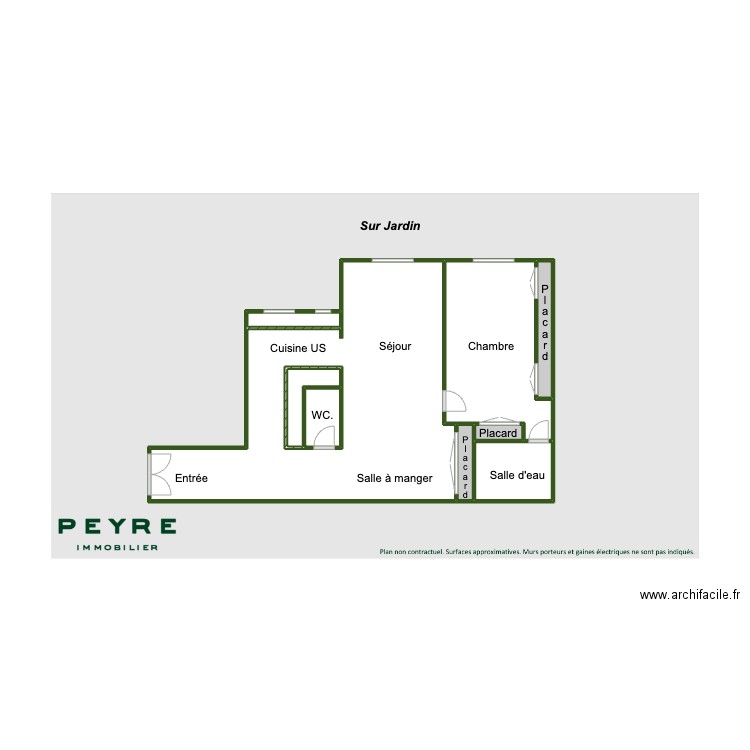 Plan porte de Champerret. Plan de 9 pièces et 29 m2