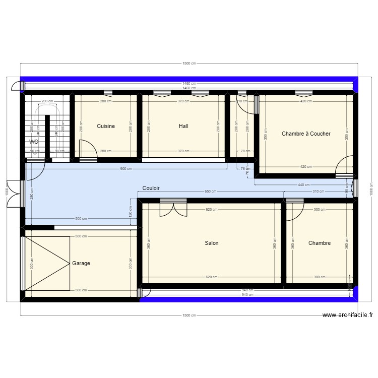 Plan de terrain 10mx15m Client 20 14 62 35. Plan de 11 pièces et 125 m2