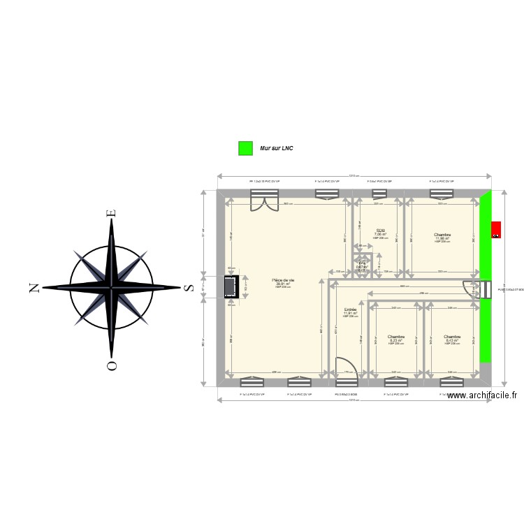 ML24016529. Plan de 8 pièces et 89 m2