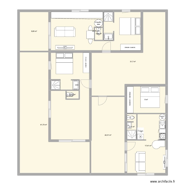 Test 3 apparts Dessus de garage Saint Martin. Plan de 11 pièces et 192 m2