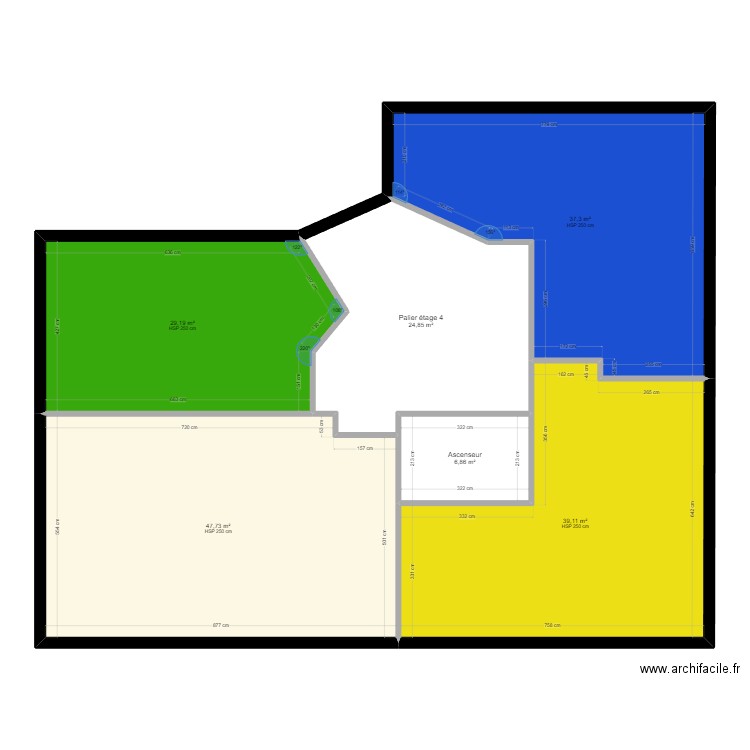 26 cr de chazelles V2. Plan de 6 pièces et 185 m2