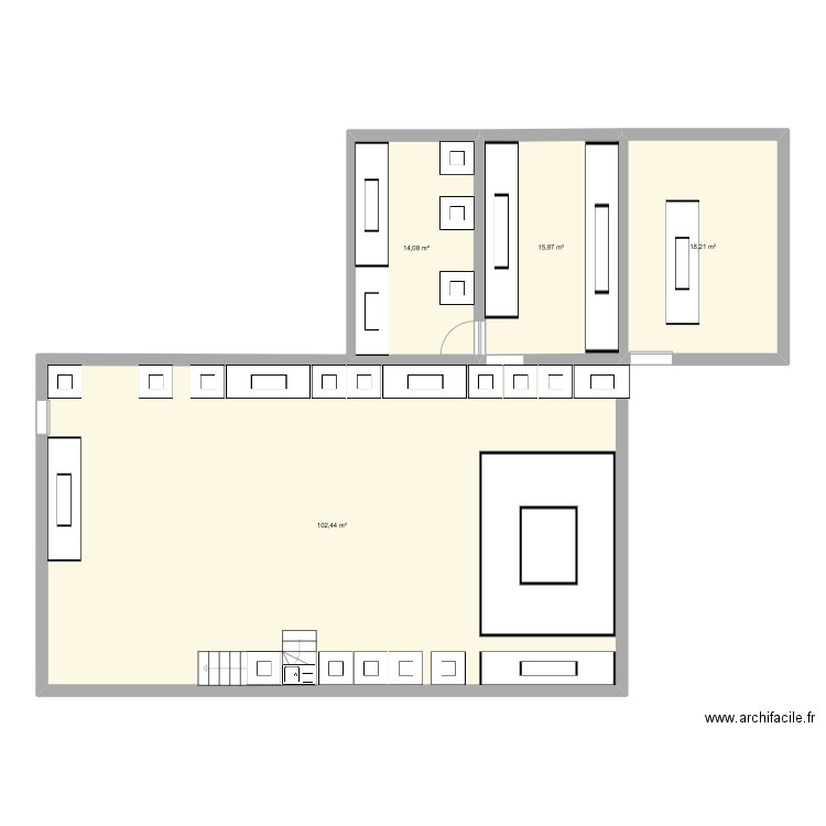 Dossier Pro. Plan de 4 pièces et 151 m2