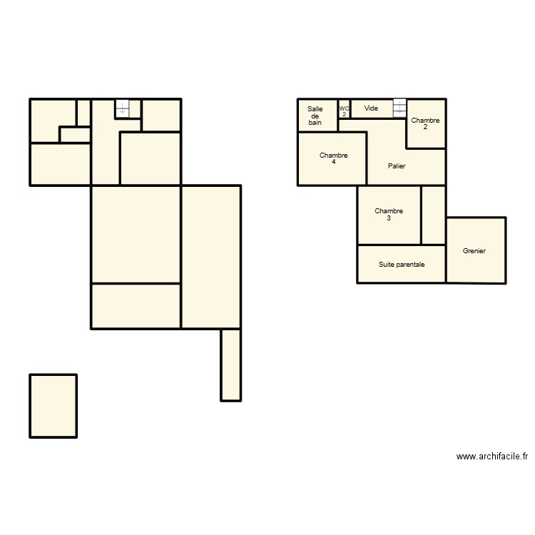 LOCTUDY GUIDOTI. Plan de 23 pièces et 70 m2