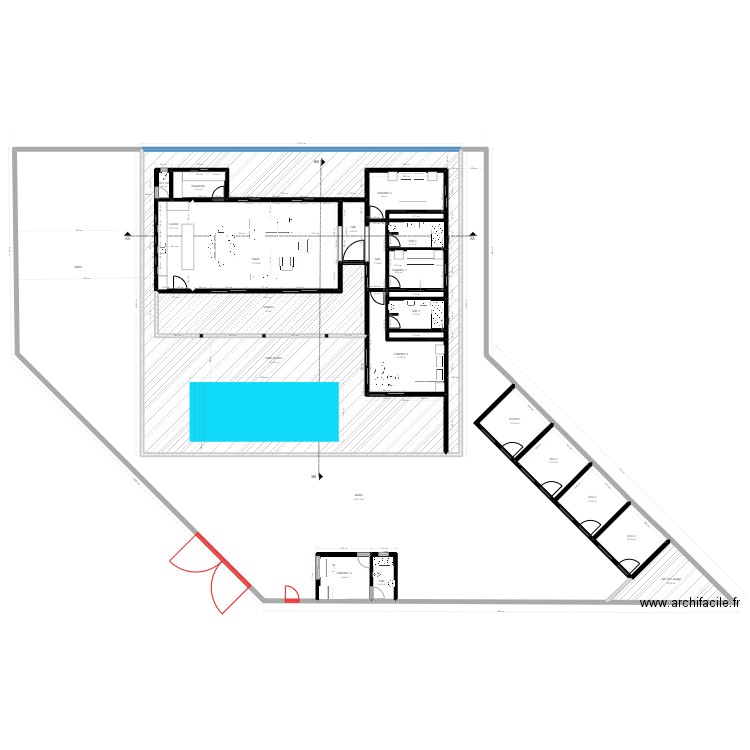 plan rdc yass. Plan de 24 pièces et 890 m2