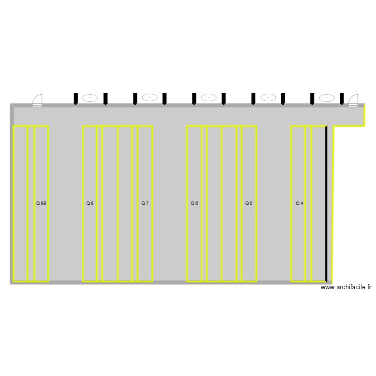 PFPF original. Plan de 16 pièces et 628 m2