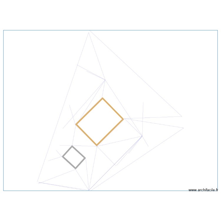 terrain. Plan de 2 pièces et 105 m2