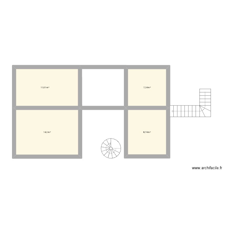 Essaie 2. Plan de 4 pièces et 41 m2