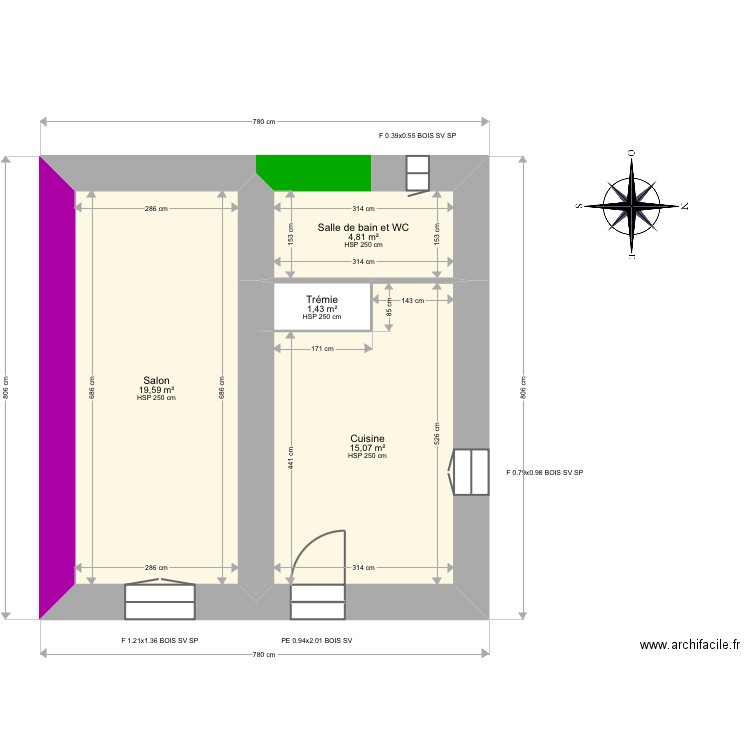 ML24017578. Plan de 10 pièces et 85 m2