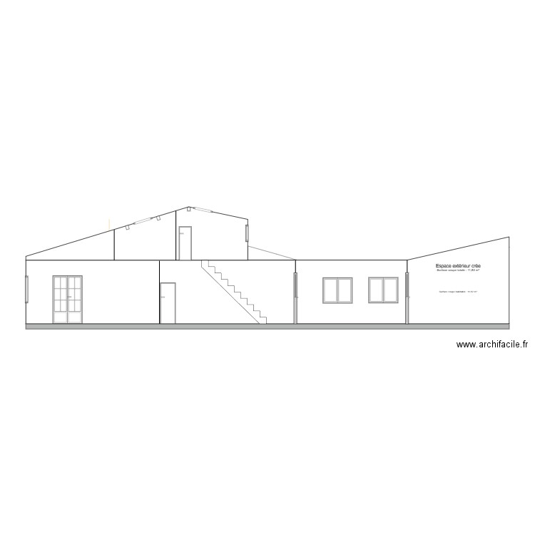 Coupe Projet MC156. Plan de 0 pièce et 0 m2