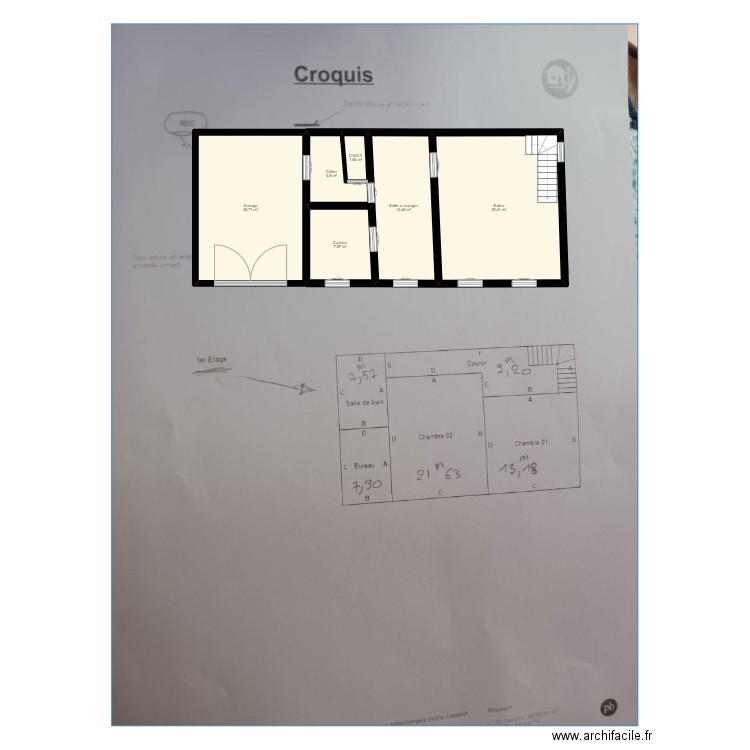 Projet Rénov hassan. Plan de 11 pièces et 145 m2