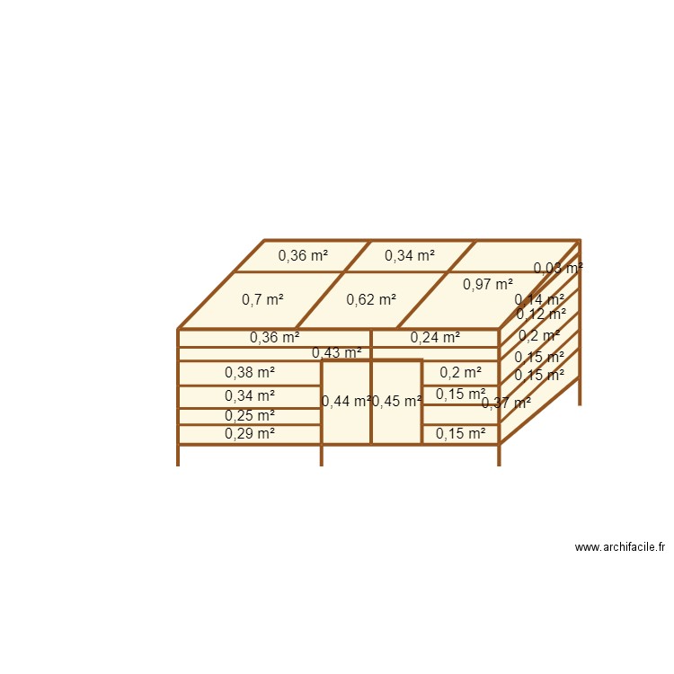 niche pour yannick. Plan de 24 pièces et 8 m2