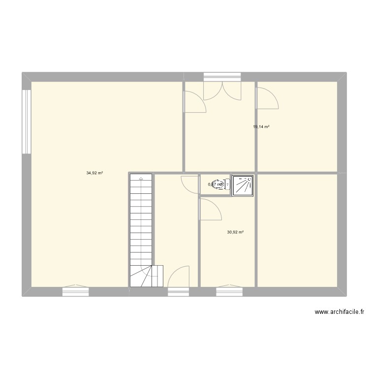 Plan maison. Plan de 4 pièces et 86 m2