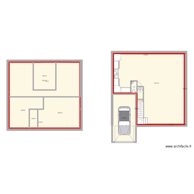 maison augustin. Plan de 15 pièces et 157 m2