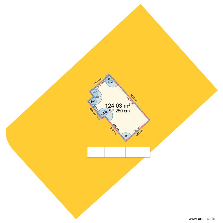 CADASTRE MAISON FORET. Plan de 1 pièce et 124 m2