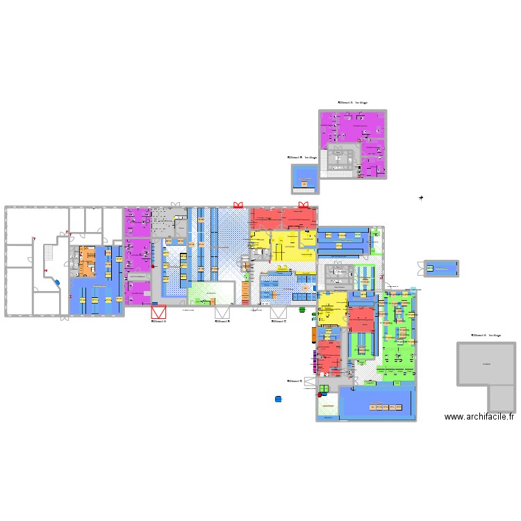 Plan aménagement maxime. Plan de 87 pièces et 1542 m2