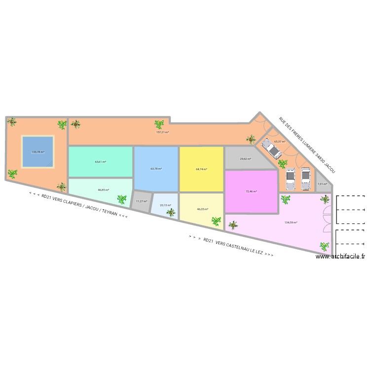 AK99 appart 141024B. Plan de 14 pièces et 917 m2