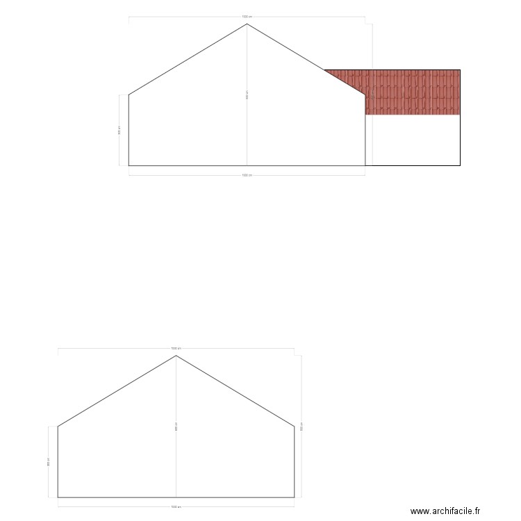 Plan de facade. Plan de 0 pièce et 0 m2