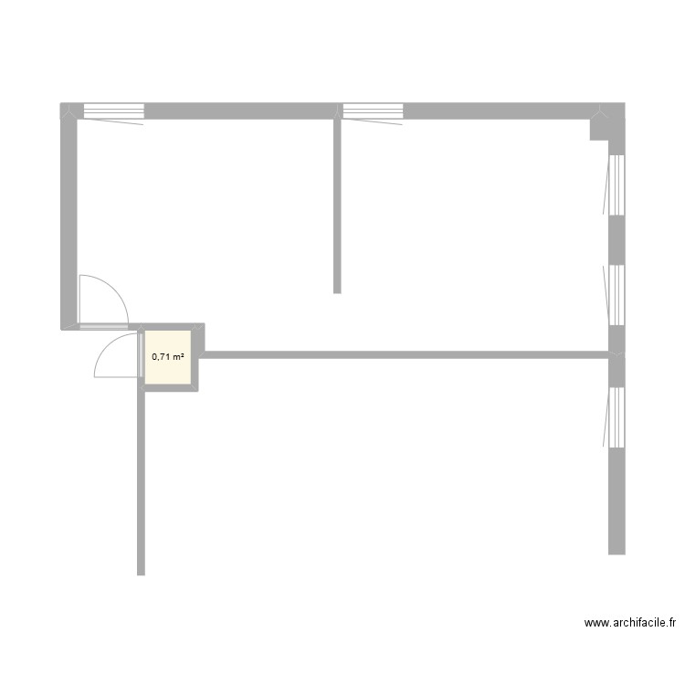 CMT LeMellay Origine. Plan de 1 pièce et 1 m2