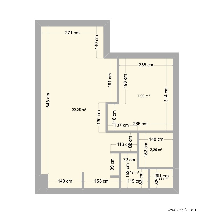 RG appartement Val Ce. Plan de 6 pièces et 35 m2