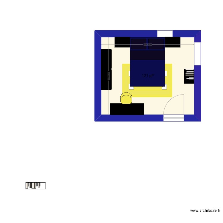 Travail autonomie #2. Plan de 1 pièce et 11 m2