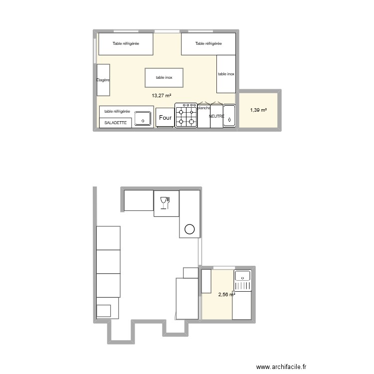 guemene penfao. Plan de 3 pièces et 17 m2