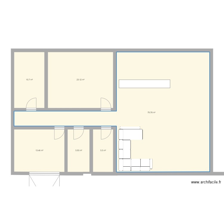 maison sarah. Plan de 6 pièces et 138 m2