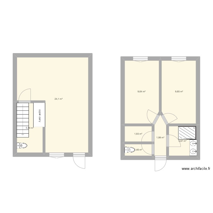 agrandissement. Plan de 0 pièce et 0 m2