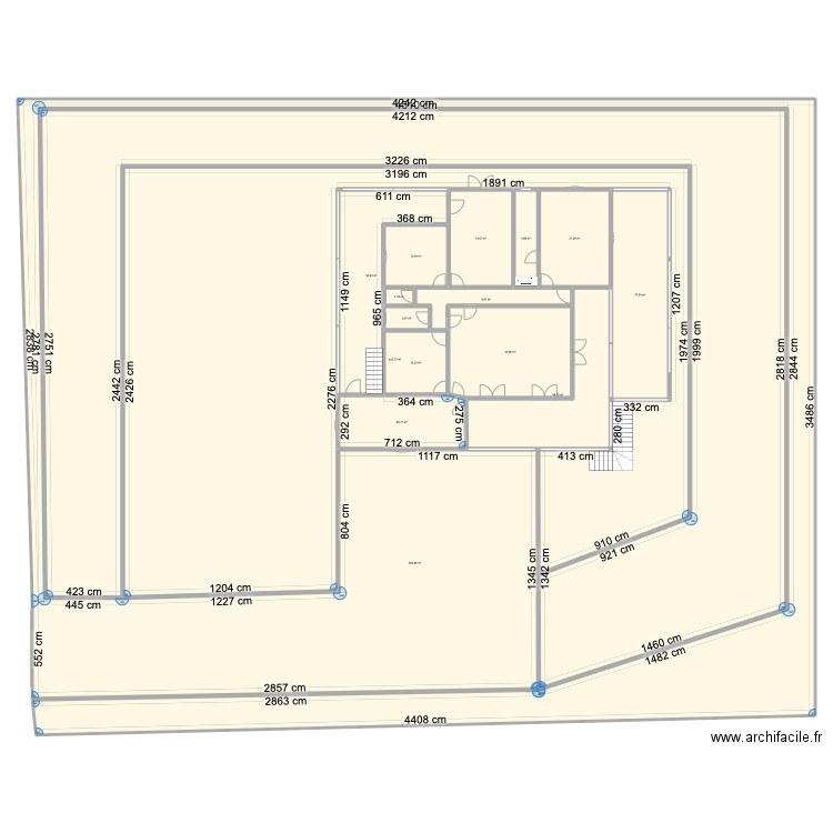 maison BOQUÉ VOIRIE. Plan de 23 pièces et 1607 m2