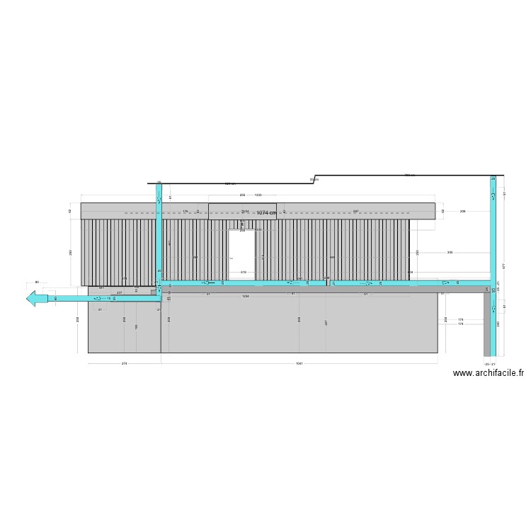 Facade OUEST evacuation. Plan de 0 pièce et 0 m2