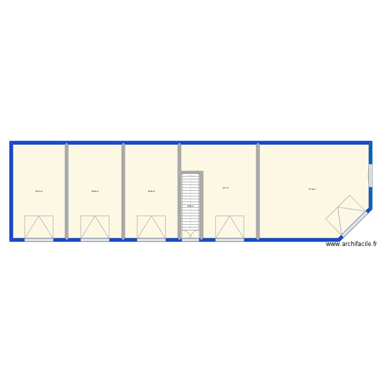 Garage . Plan de 6 pièces et 249 m2