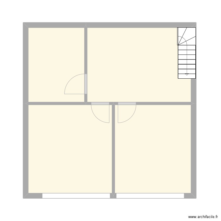 Ingelmunster Bollewerpstraat 111 bovenverdieping. Plan de 4 pièces et 41 m2